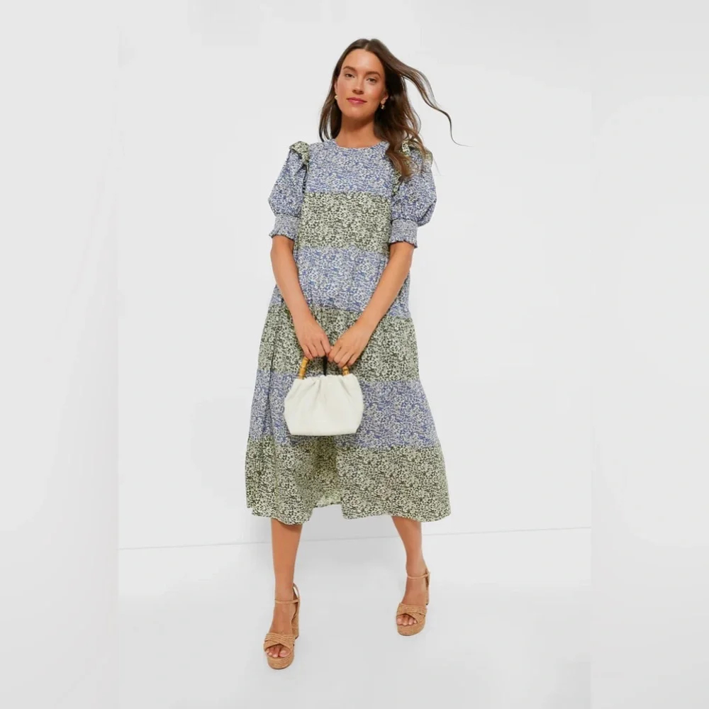 Blue Geometric Brentwood Caftan - Picture 2 of 8
